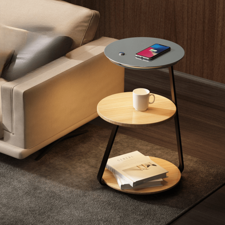 LumiTable Moderner LED-Tisch dimmbar Weiß für Terrasse