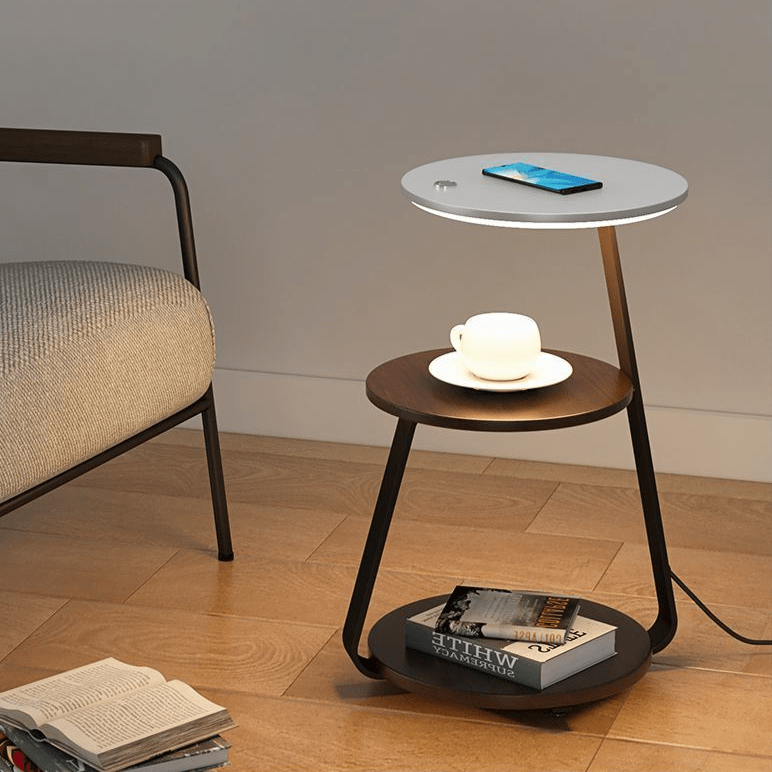 LumiTable Moderner LED-Tisch dimmbar Weiß für Terrasse