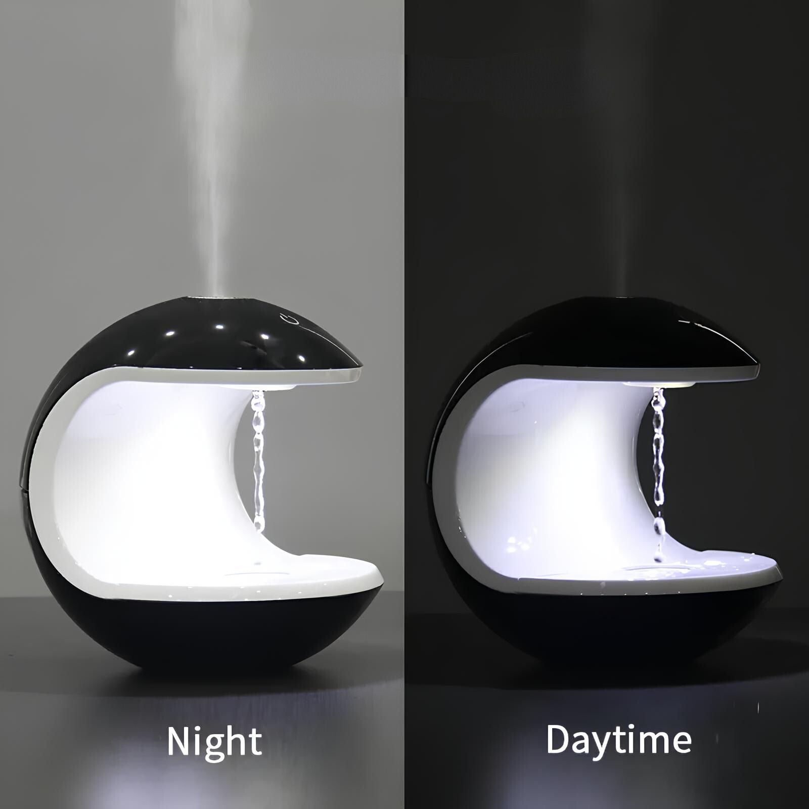 AeroGlow Schwebe-Lampe mit Nebeleffekt Weiß für Terrasse