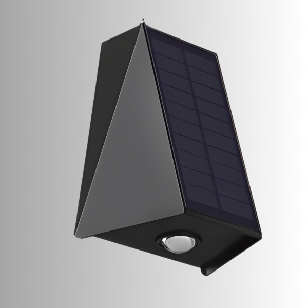 SolarGlow – Moderne LED-Solar-Wandleuchte Schwarz für Garten & Terrasse