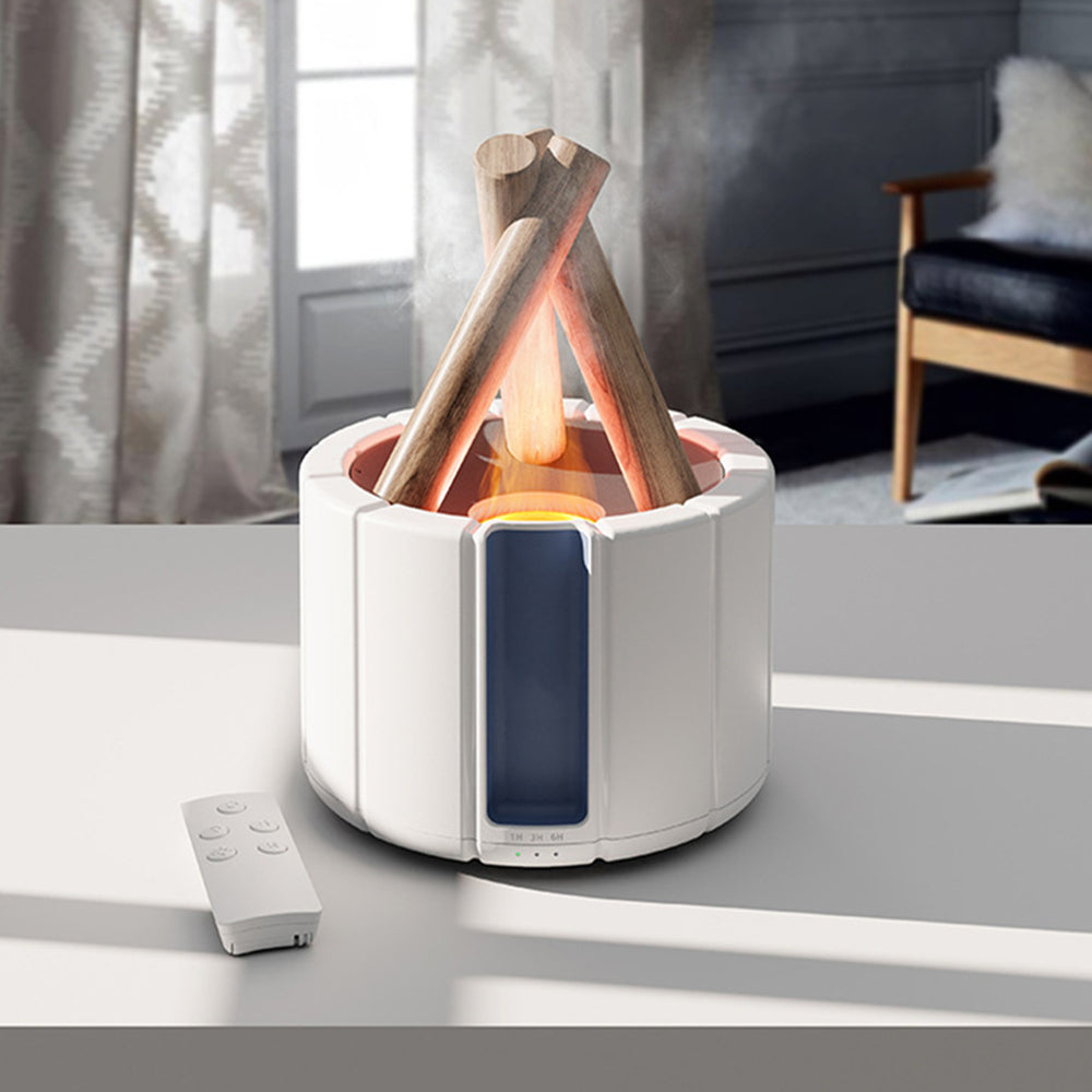 GlowMist Flammen-Luftbefeuchter Lampe – Modern, dimmbar, warmweiß, für Schlafzimmer & Büro Ask ChatGPT