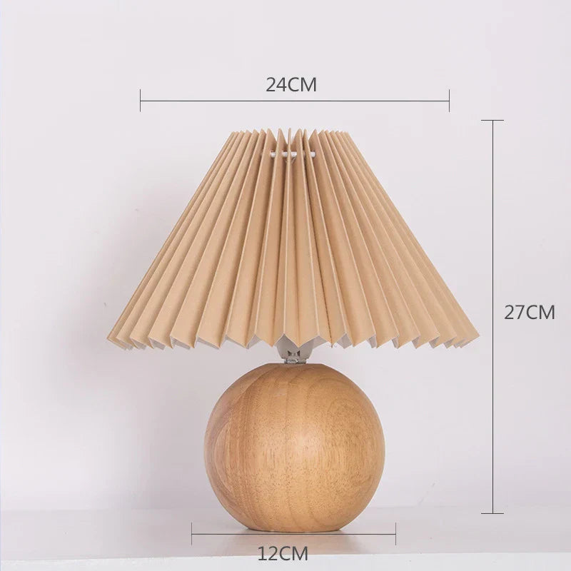 VintageLuxe – Retro Tischlampe mit Faltenlampenschirm Creme Wohnzimmer