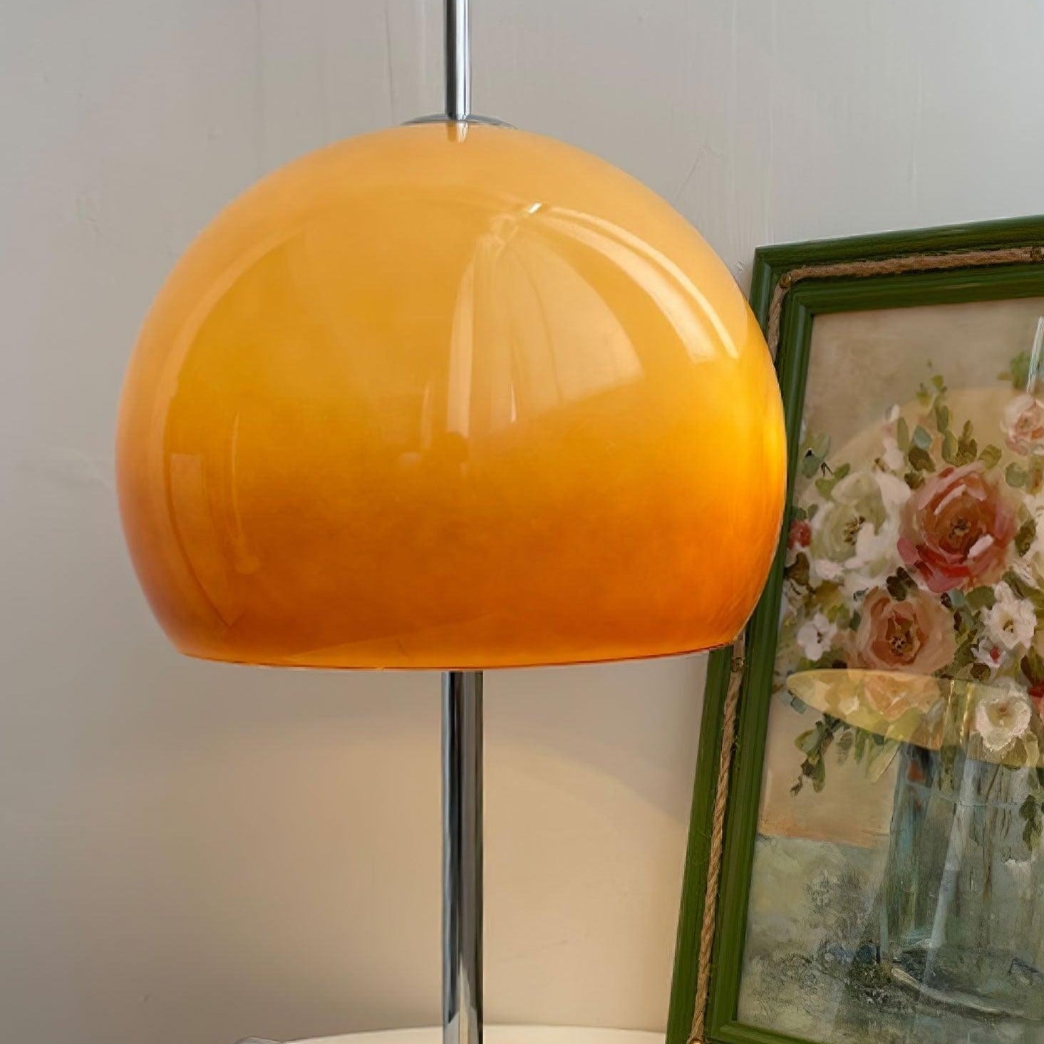 BauPilz Tischlampe – Retro-Stil, Pilzform, Weiß, für Wohnzimmer