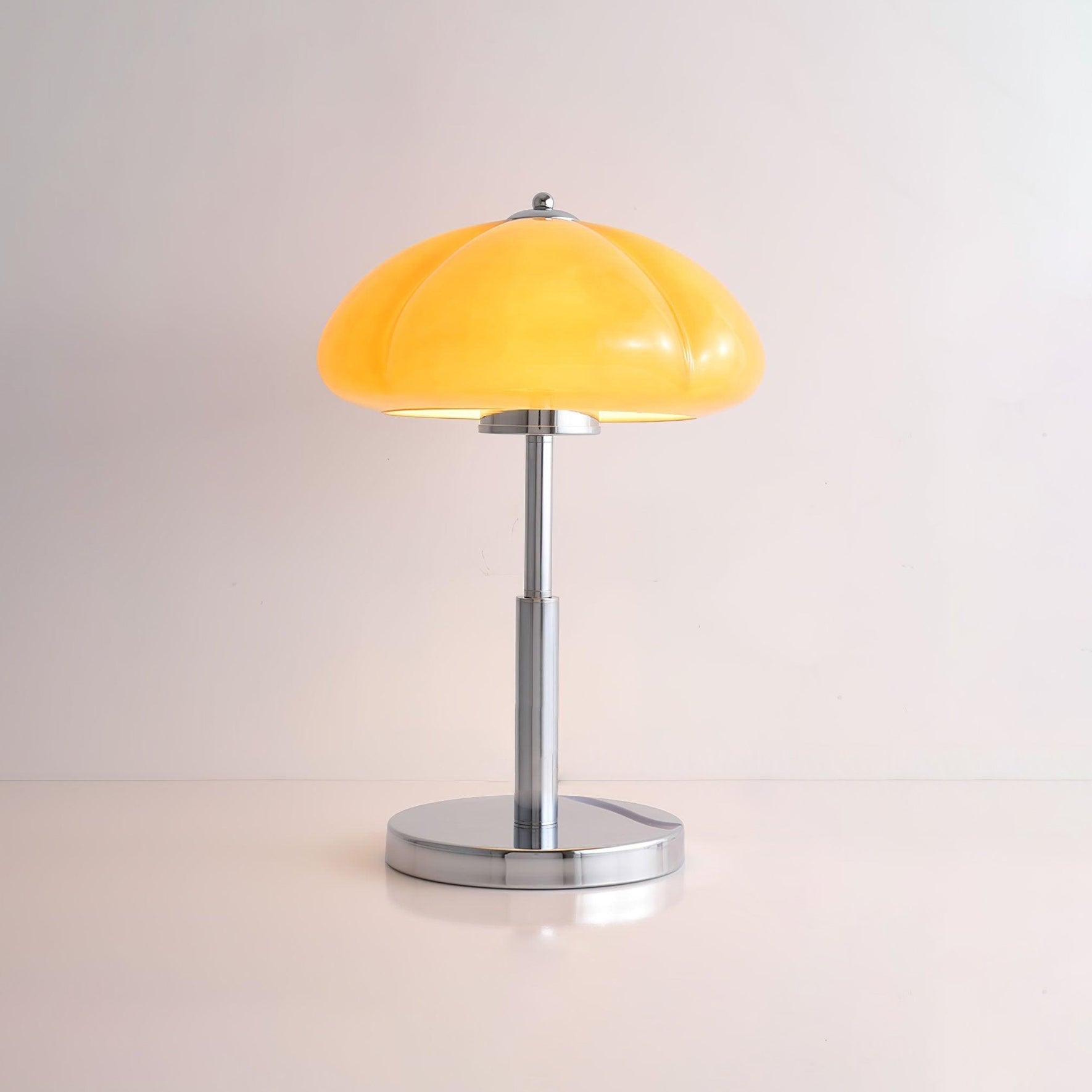 BauPilz Tischlampe – Retro-Stil, Pilzform, Weiß, für Wohnzimmer