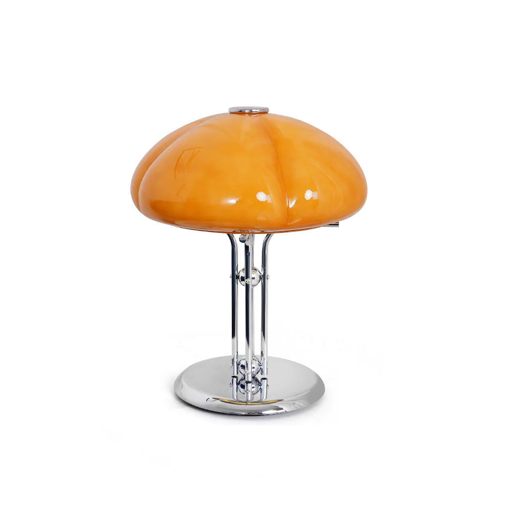 BauPilz Tischlampe – Retro-Stil, Pilzform, Weiß, für Wohnzimmer