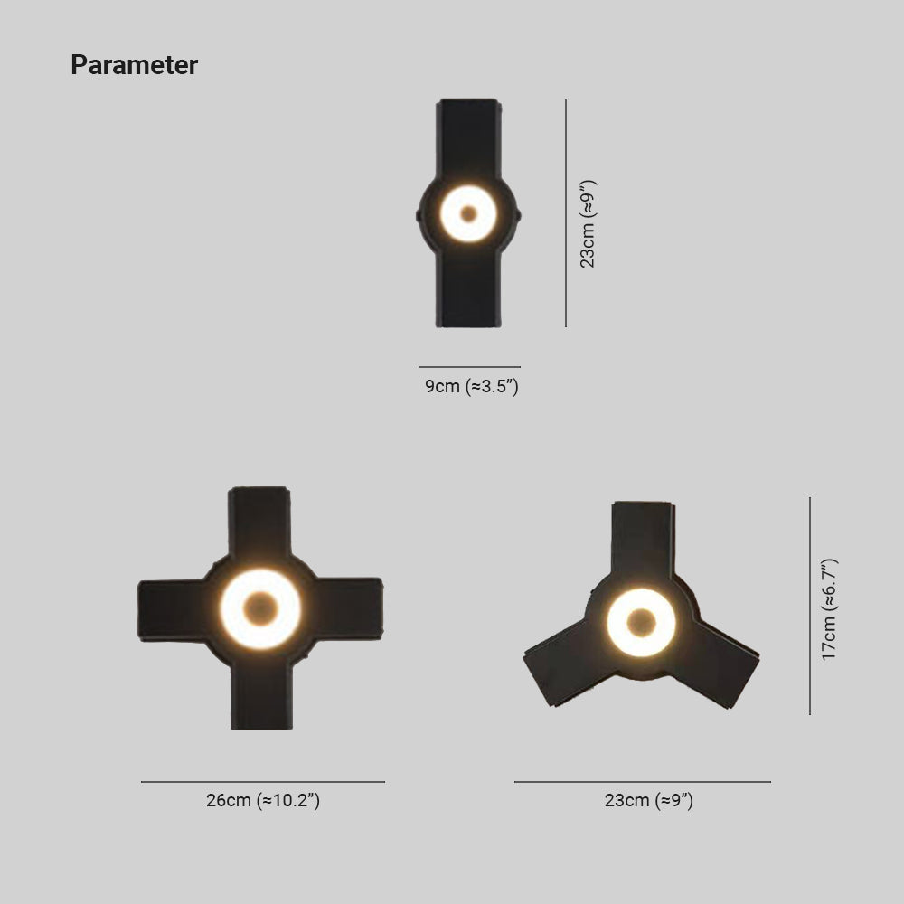 LumiKreuz Außenwandleuchte LED Warmweiß Modern für Garten