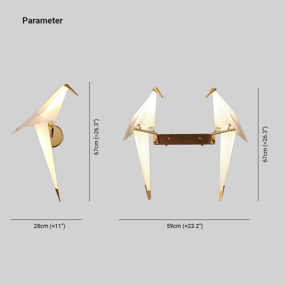 Vogelleuchte – Stilvolle LED-Wandlampe mit Vogelmotiv