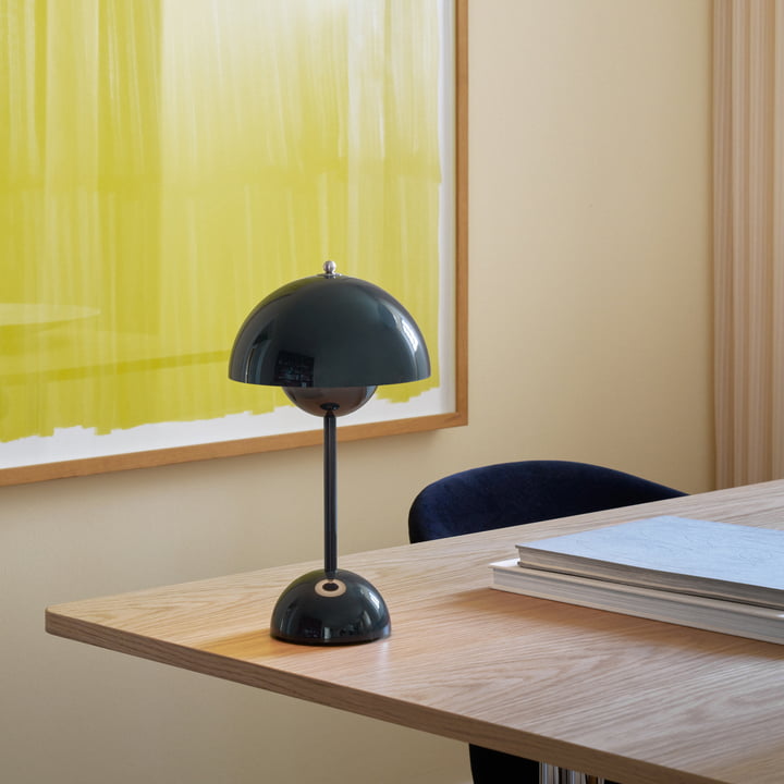 Mondschein – Moderne LED-Tischlampe dimmbar Weiß Wohnzimmer