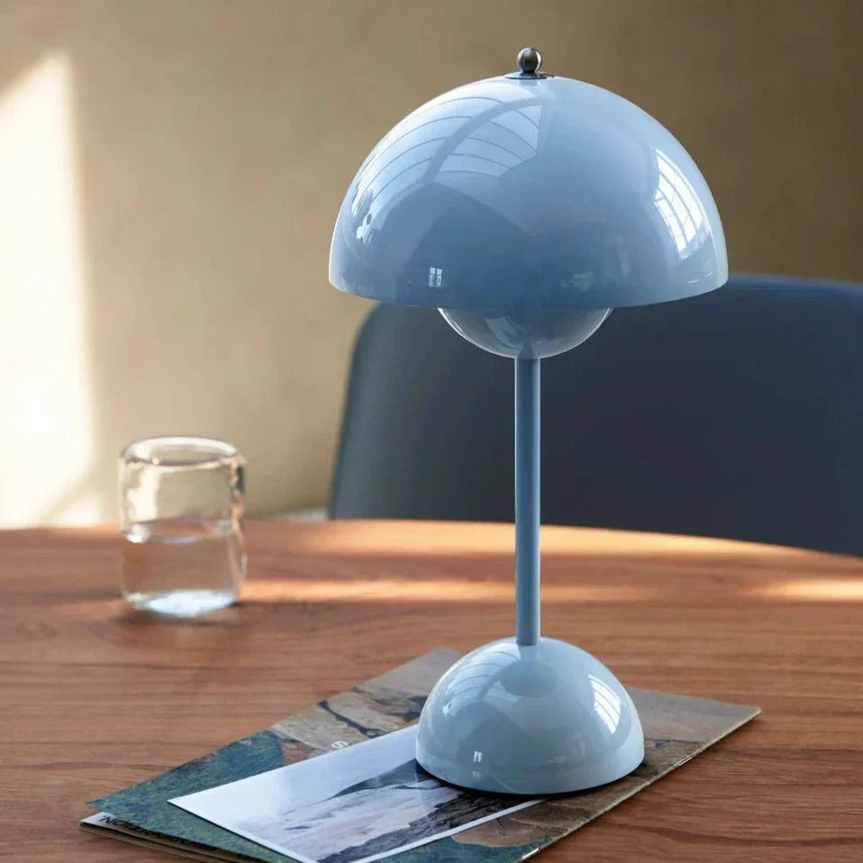 Mondschein – Moderne LED-Tischlampe dimmbar Weiß Wohnzimmer