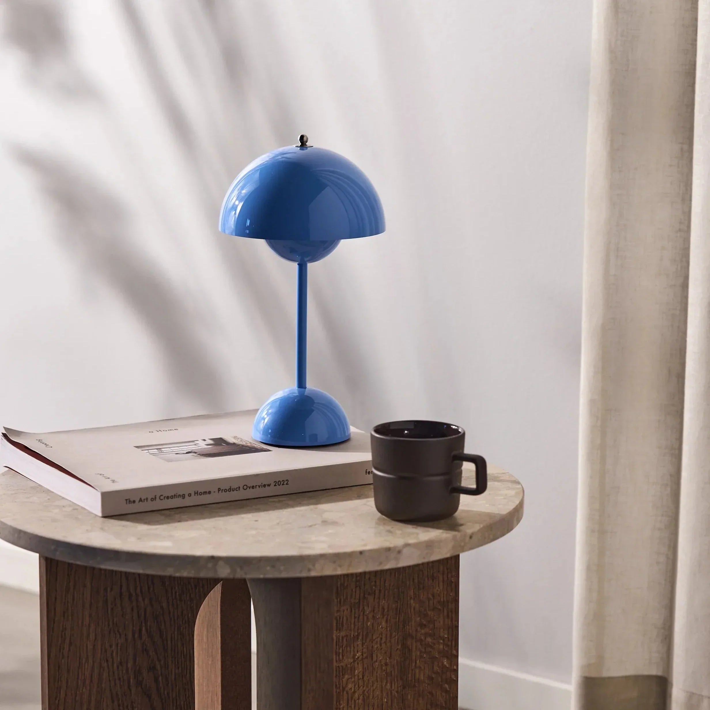 Mondschein – Moderne LED-Tischlampe dimmbar Weiß Wohnzimmer