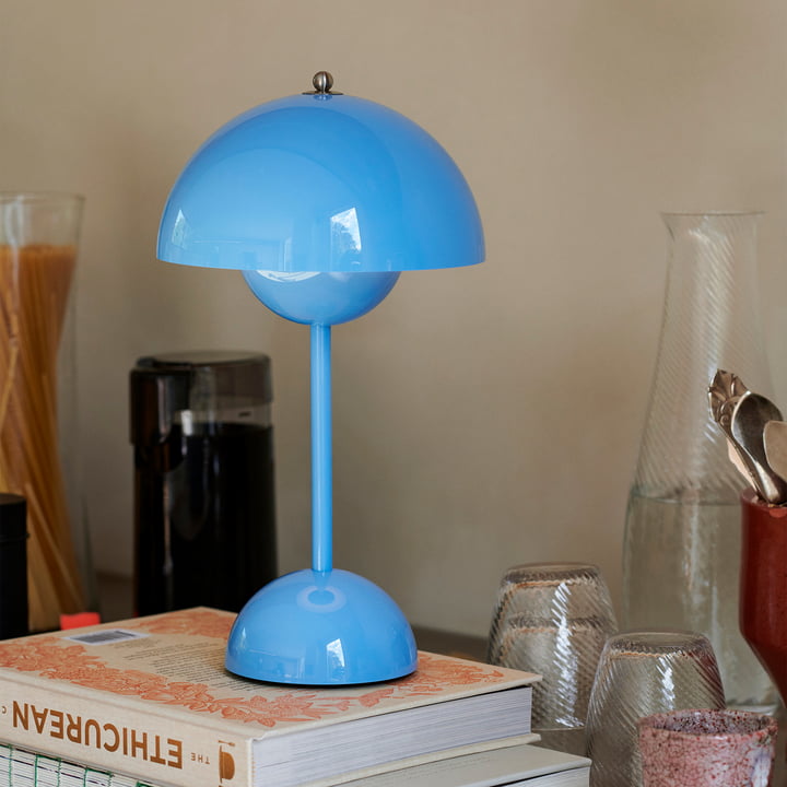 Mondschein – Moderne LED-Tischlampe dimmbar Weiß Wohnzimmer