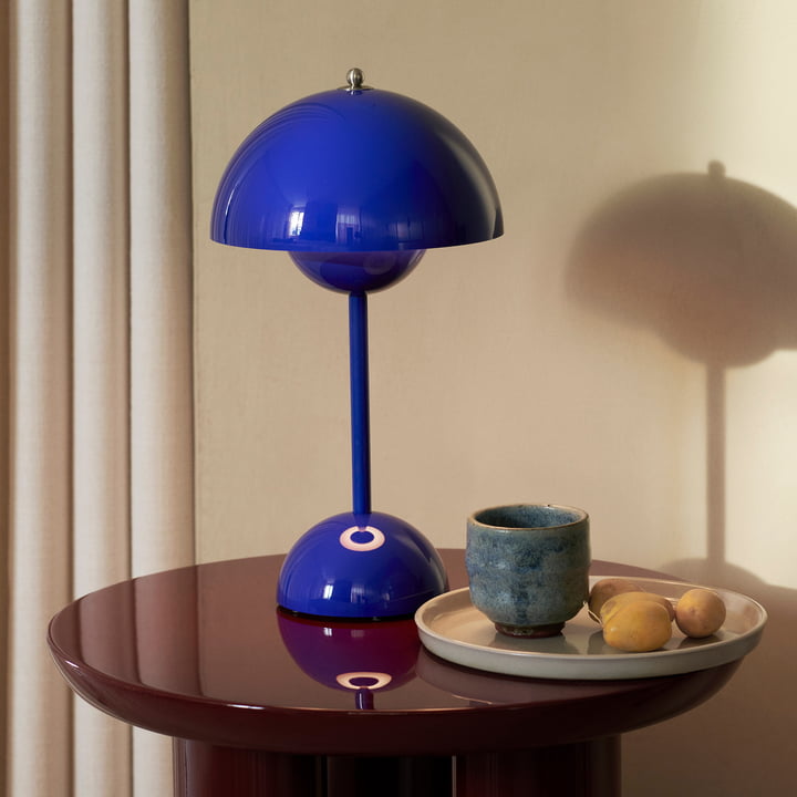 Mondschein – Moderne LED-Tischlampe dimmbar Weiß Wohnzimmer