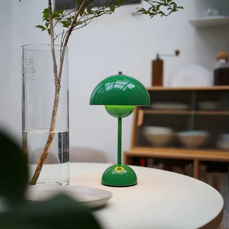 Mondschein – Moderne LED-Tischlampe dimmbar Weiß Wohnzimmer