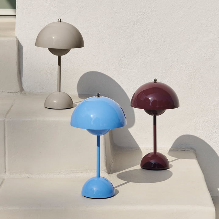 Mondschein – Moderne LED-Tischlampe dimmbar Weiß Wohnzimmer