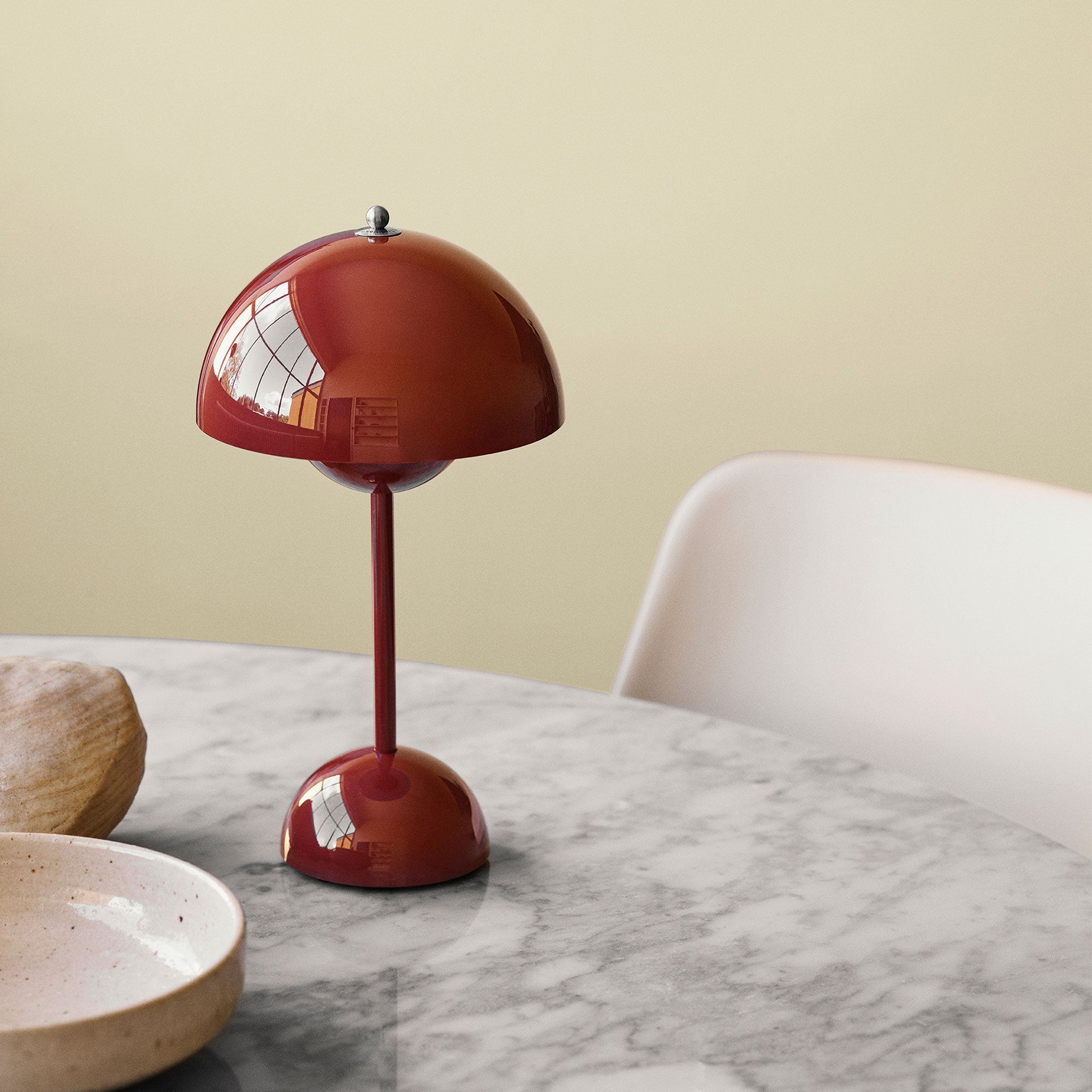 Mondschein – Moderne LED-Tischlampe dimmbar Weiß Wohnzimmer