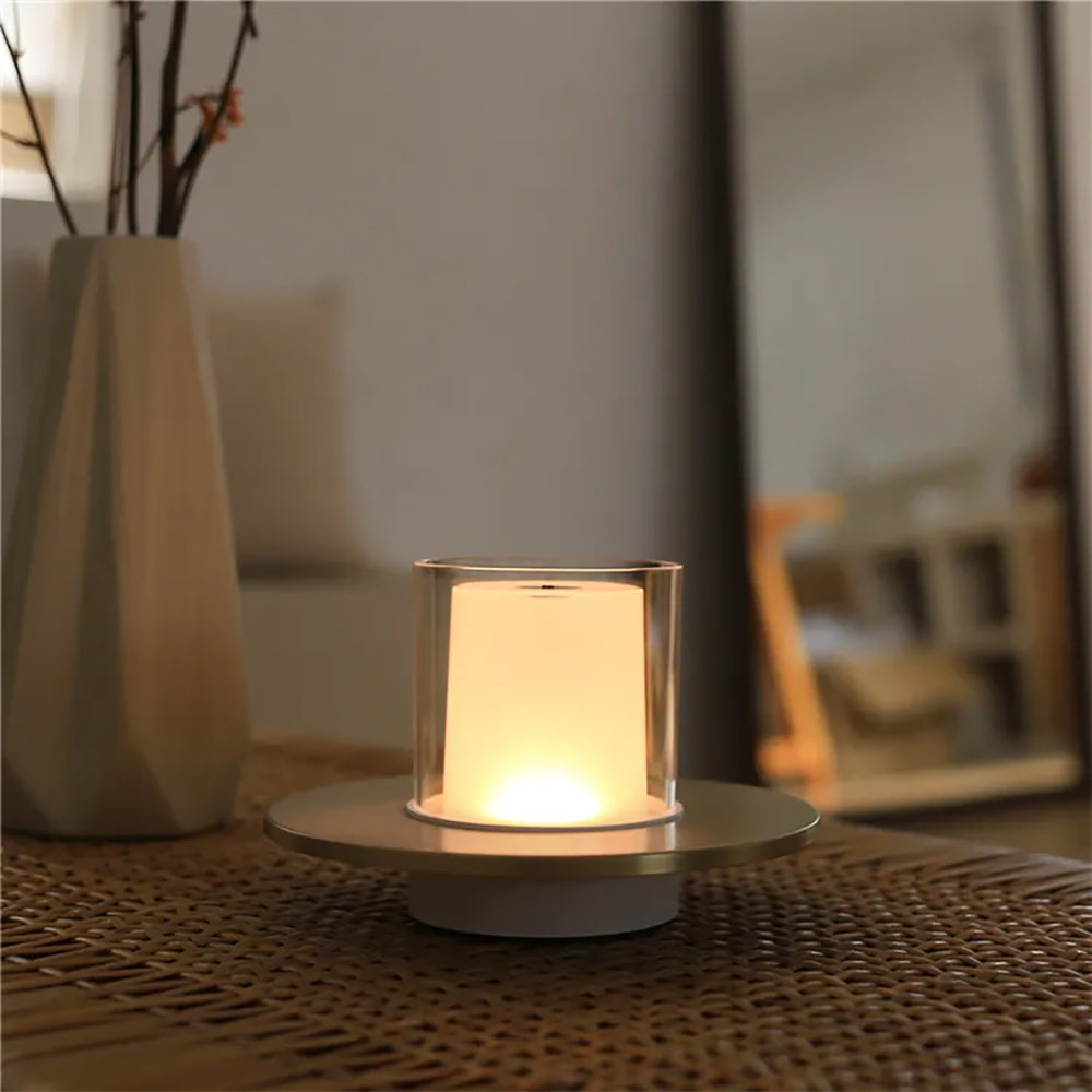 GlowSense LED-Kerzenlampe – Modern Induktiv Warmlicht für Garten & Terrasse