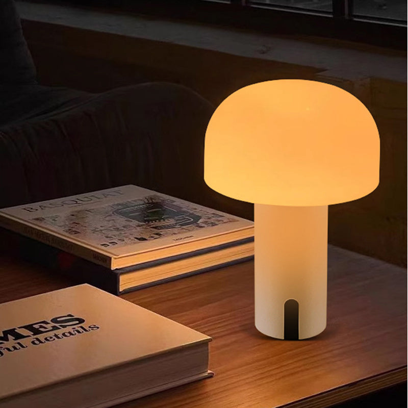 EuroPilz Tischlampe – Pilzform, Europäischer Stil, Weiß, für Wohnzimmer