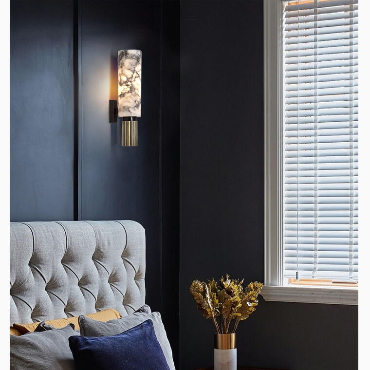 MarmoLux Wandleuchte – Modern, Marmor-Optik, LED, Für Wohnzimmer