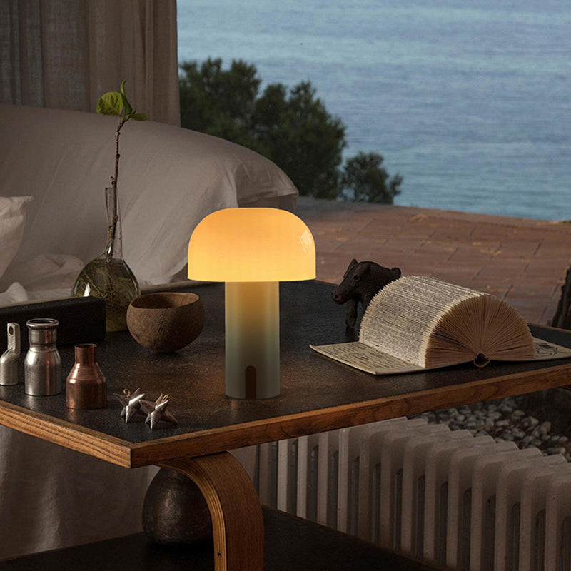 EuroPilz Tischlampe – Pilzform, Europäischer Stil, Weiß, für Wohnzimmer