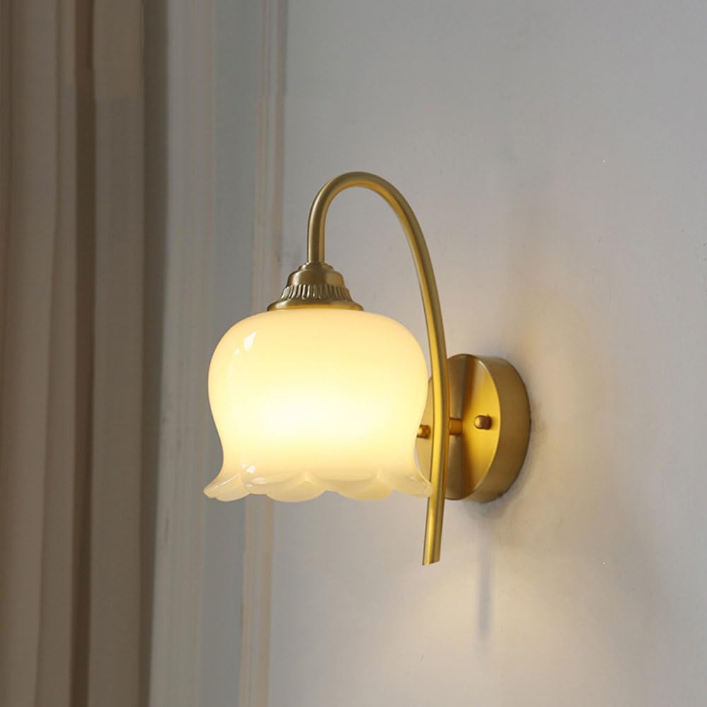 LustroLux LED-Wandleuchte – Klassisch mit Glas & Kupfer für Wohnzimmer & Esszimmer