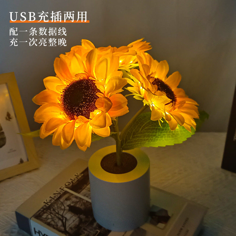 SolarBlüte Gartenlampe – Sonnenblumen-Design, LED, leuchtend, für Terrasse