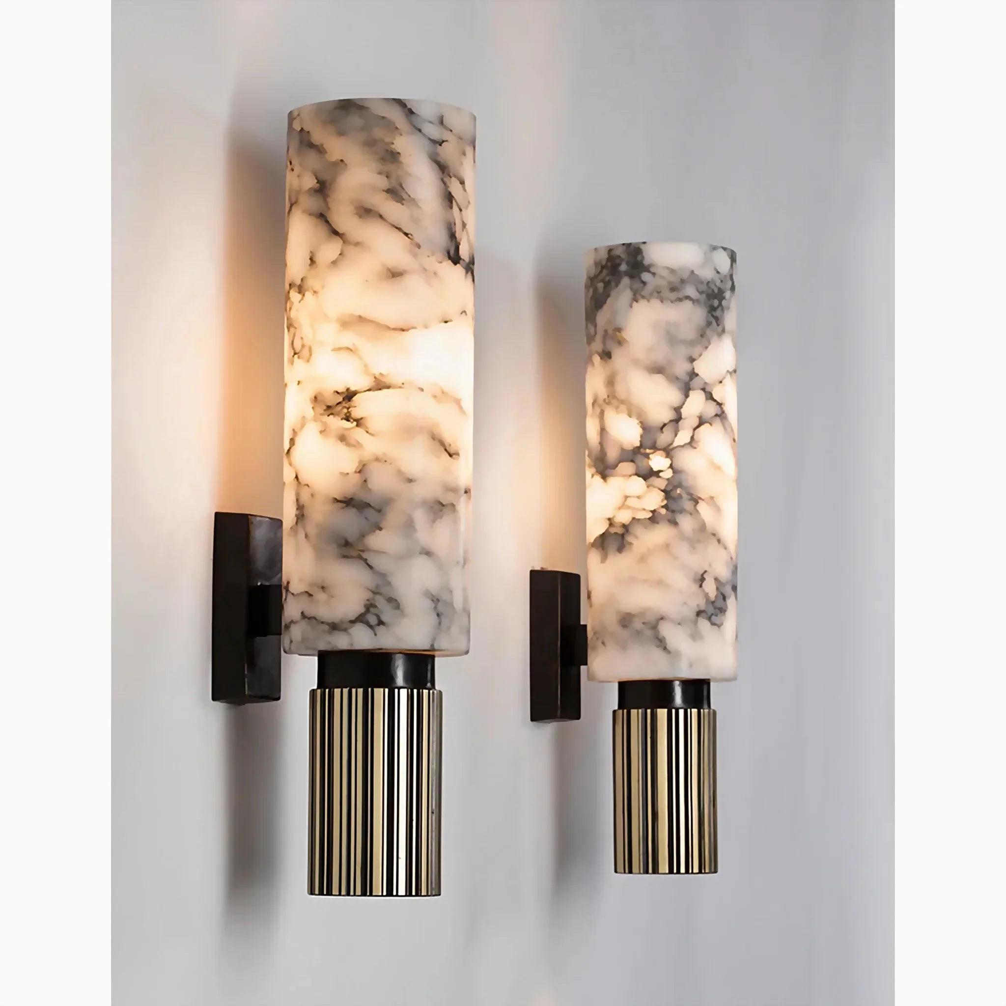 MarmoLux Wandleuchte – Modern, Marmor-Optik, LED, Für Wohnzimmer