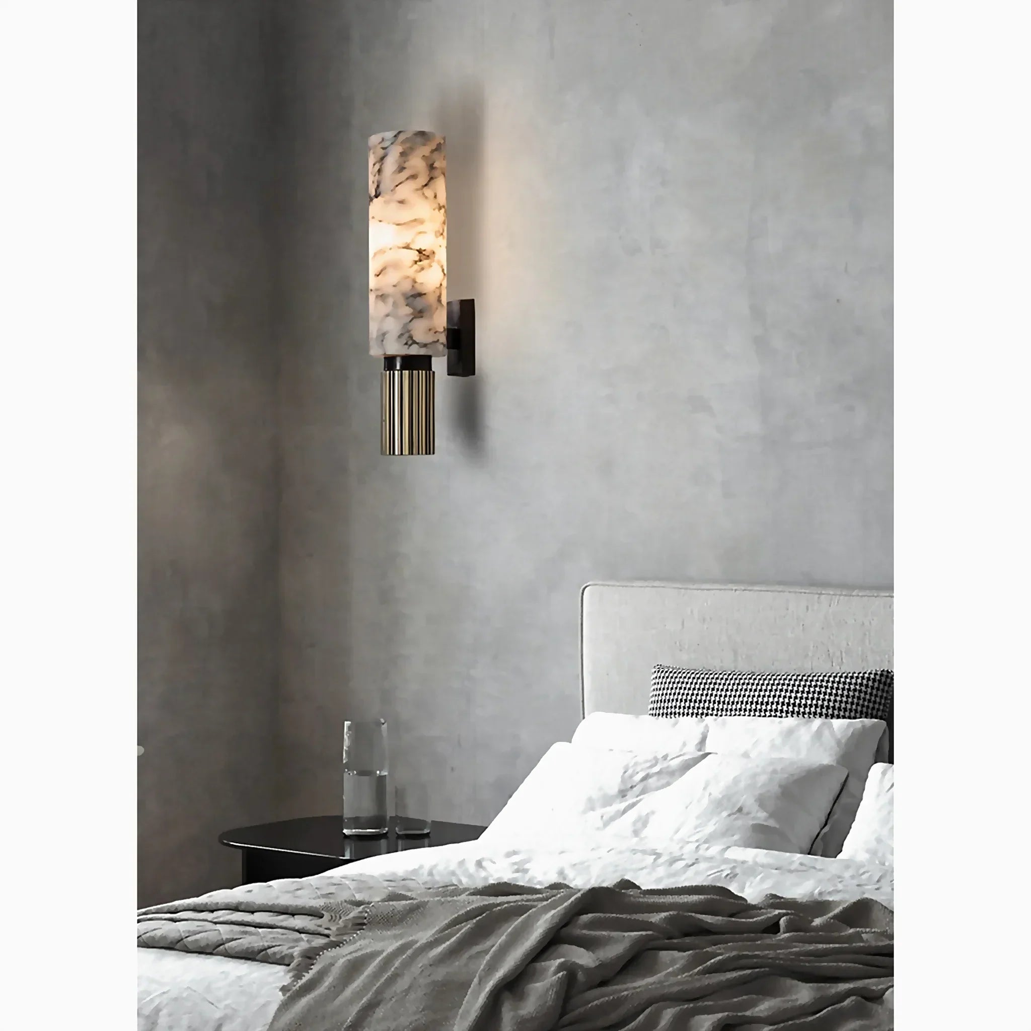 MarmoLux Wandleuchte – Modern, Marmor-Optik, LED, Für Wohnzimmer