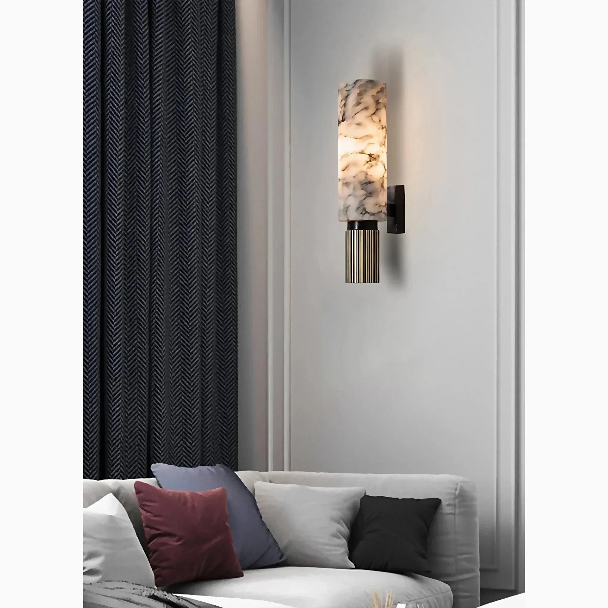 MarmoLux Wandleuchte – Modern, Marmor-Optik, LED, Für Wohnzimmer