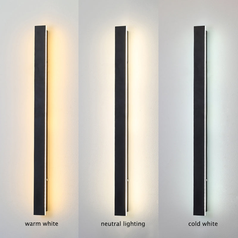 VantaGlow LED-Wandleuchte – Schwarz, modern, für Garten & Flur