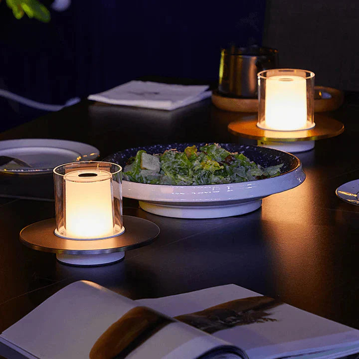 GlowSense LED-Kerzenlampe – Modern Induktiv Warmlicht für Garten & Terrasse
