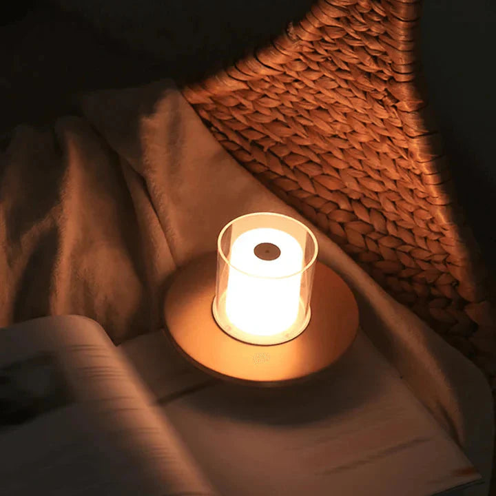GlowSense LED-Kerzenlampe – Modern Induktiv Warmlicht für Garten & Terrasse