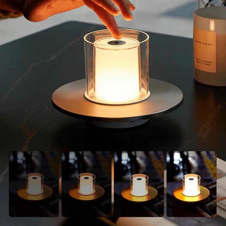 GlowSense LED-Kerzenlampe – Modern Induktiv Warmlicht für Garten & Terrasse