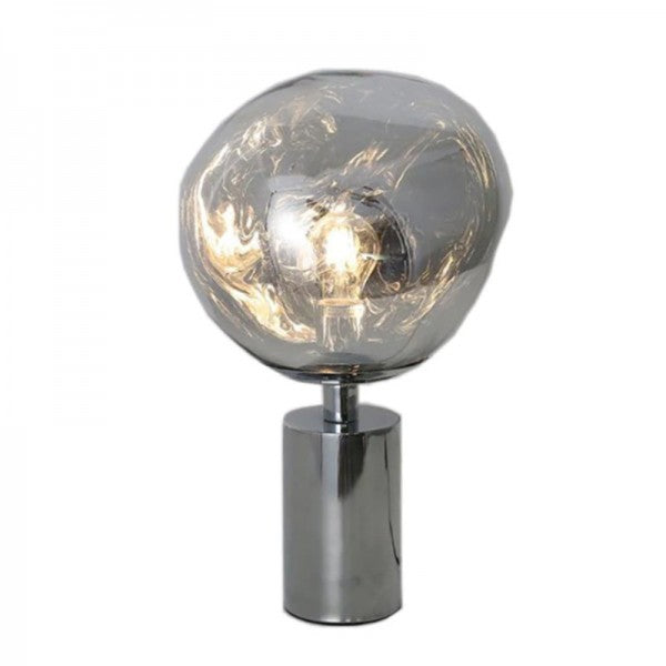 LumiDrip LED Tischlampe Modernes Design Schmelzoptik Weiß Wohnzimmer