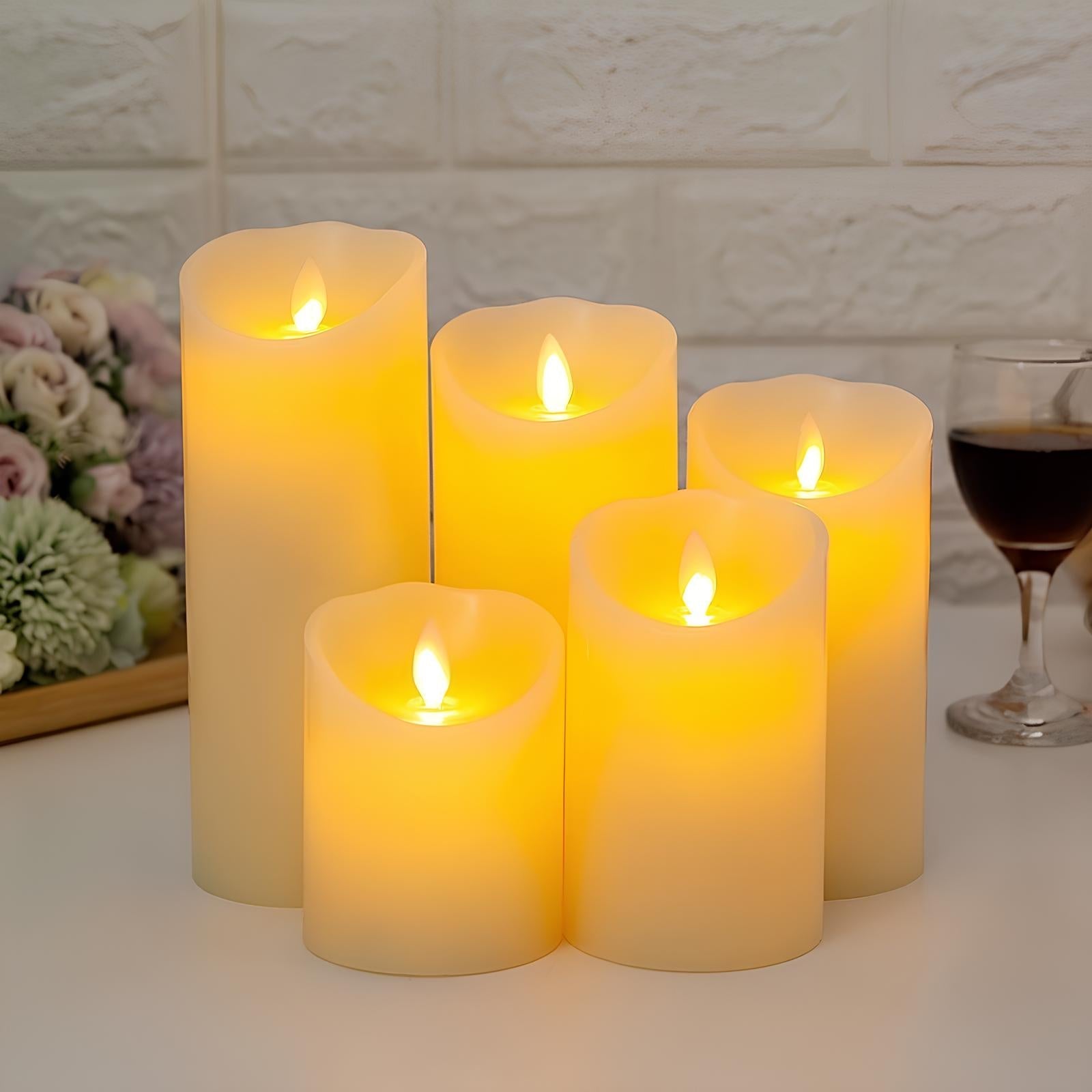 LumaBloc LED-Kerzen Set ohne Flamme Creme für Terrasse
