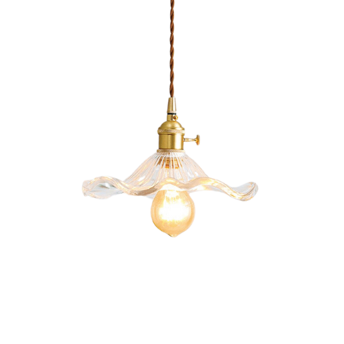 Tropical Bloom Pendelleuchte aus Glas & Messing