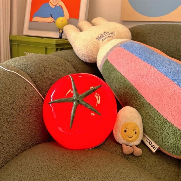 LumoTom – Verspielte LED-Tischlampe in Rot für Wohnzimmer