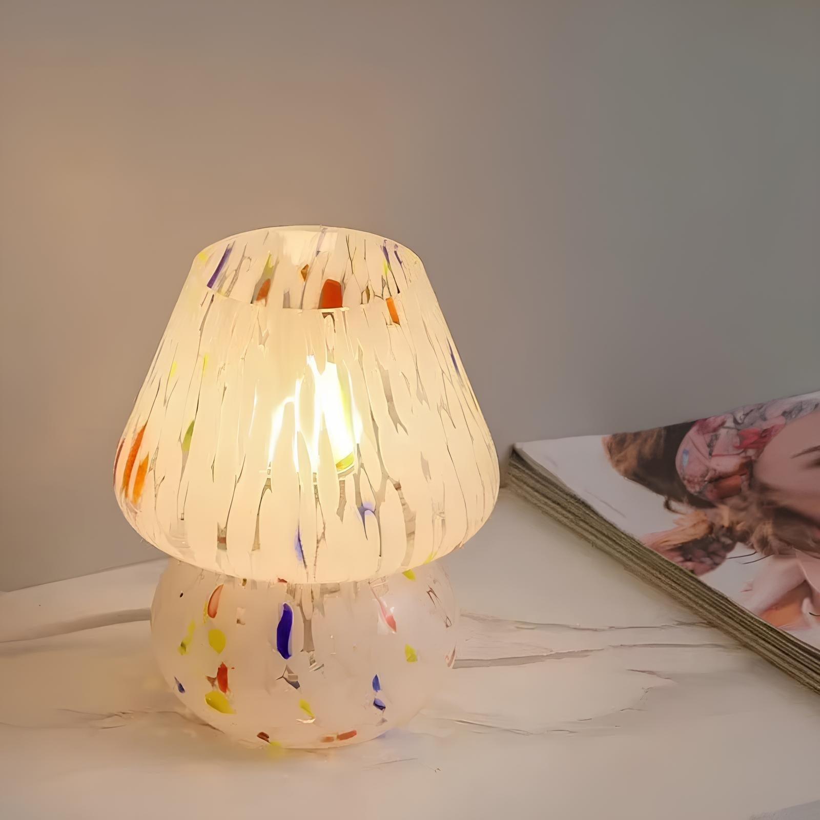 LumoGlas Vintage Glaslampe – handgefertigt amber für Wohnzimmer