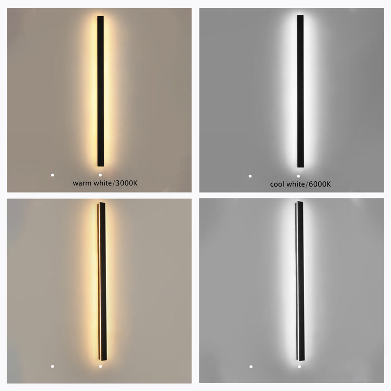 VantaGlow LED-Wandleuchte – Schwarz, modern, für Garten & Flur