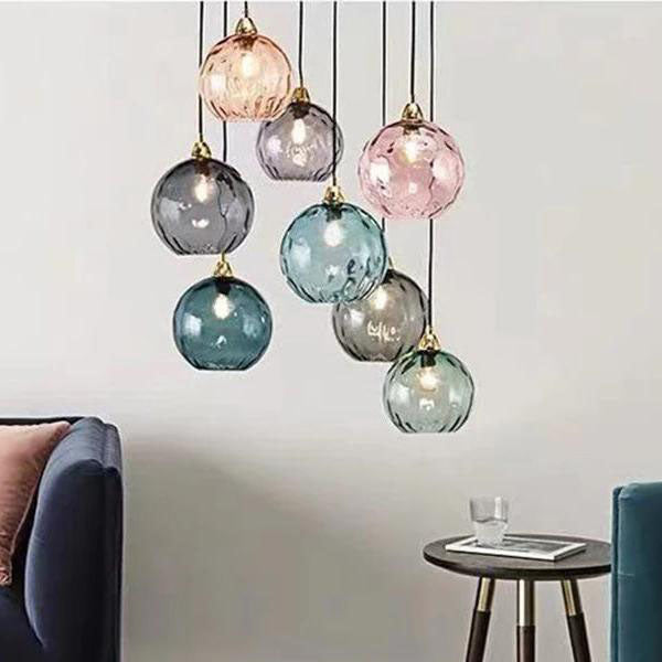 AquaGlow Glas-Pendelleuchte Modern Bunt mit Wassereffekt für Esszimmer