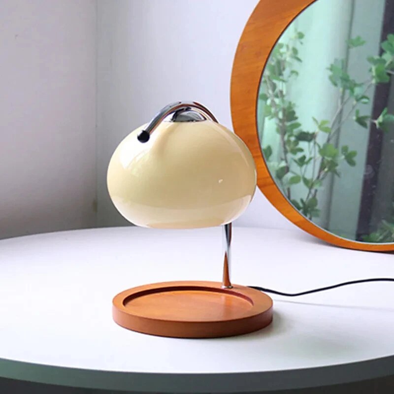 GlasLume – Moderne Glas-Macaron-Tischlampe LED Pastell Wohnzimmer