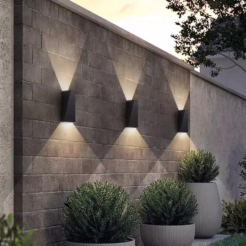 LichtWand Außenwandleuchte Modern IP65 Schwarz für Garten