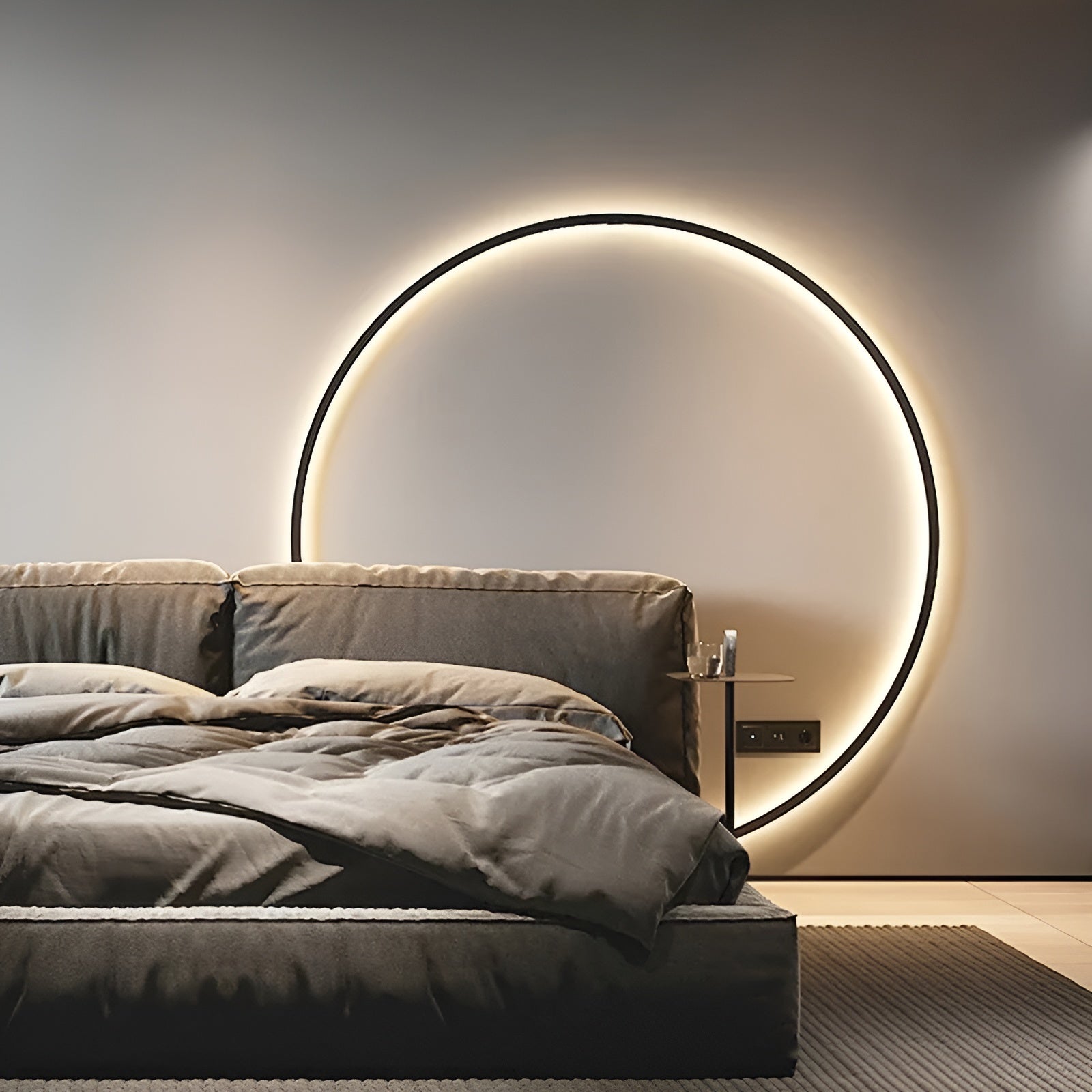 RadiAura LED Wandleuchte – Runde minimalistische Wandlampe warmweiß