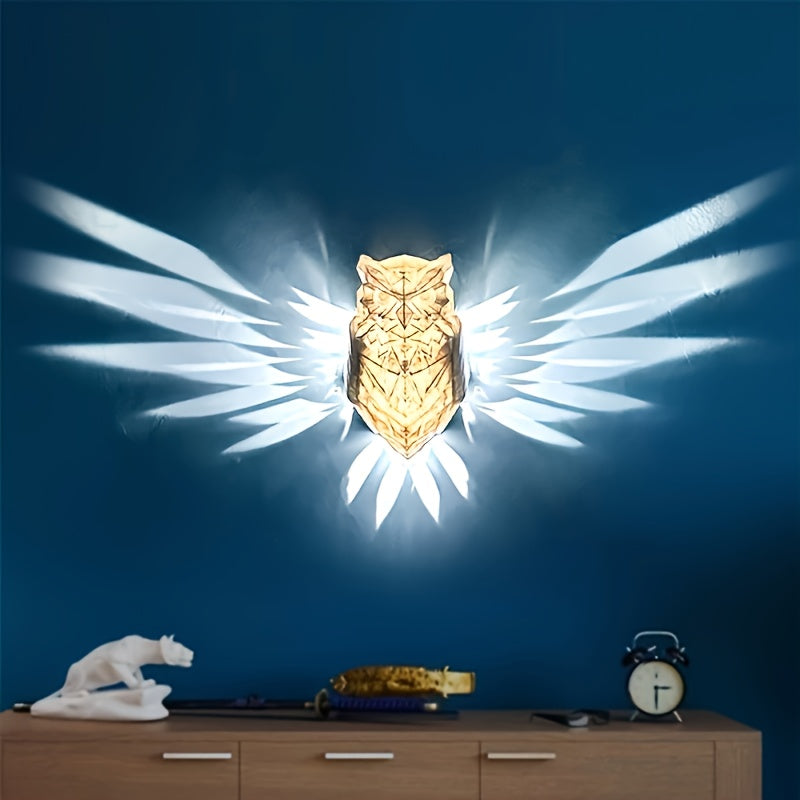TwilightOwl - LED-Wanddekoration in Eulenform zur Stimmungsbeleuchtung