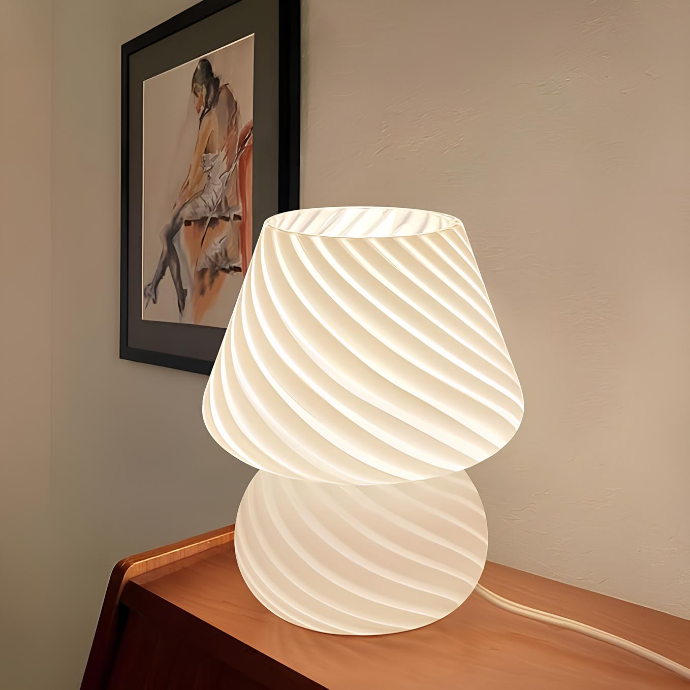 LumoGlas Vintage Glaslampe – handgefertigt amber für Wohnzimmer