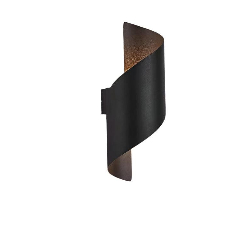 VernoSpiral LED-Wandleuchte – Spiraldesign aus Metall in Schwarz & Weiß