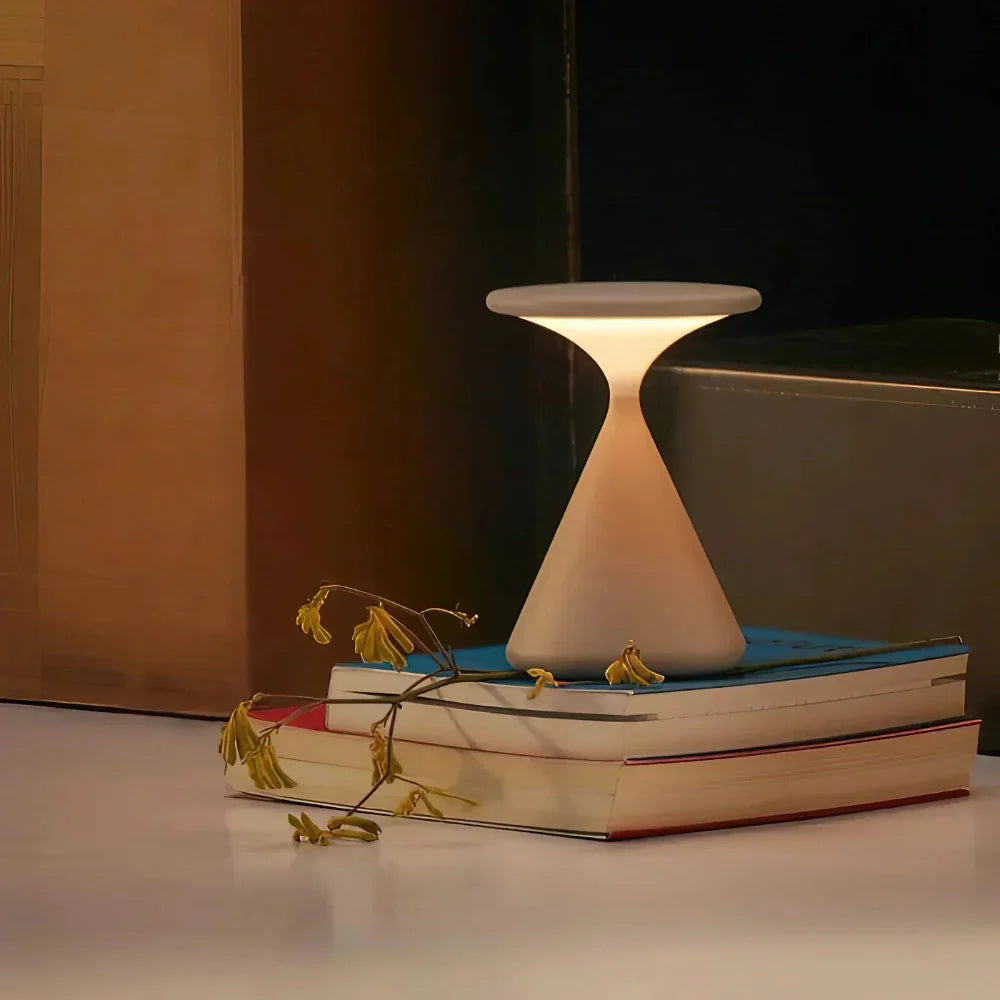LumiFlex – Moderne kabellose LED-Tischlampe dimmbar Weiß für Terrasse