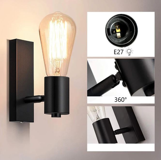 GlowHeritage Retro LED-Wandleuchte – Vintage Look für Wohnzimmer & Schlafzimmer