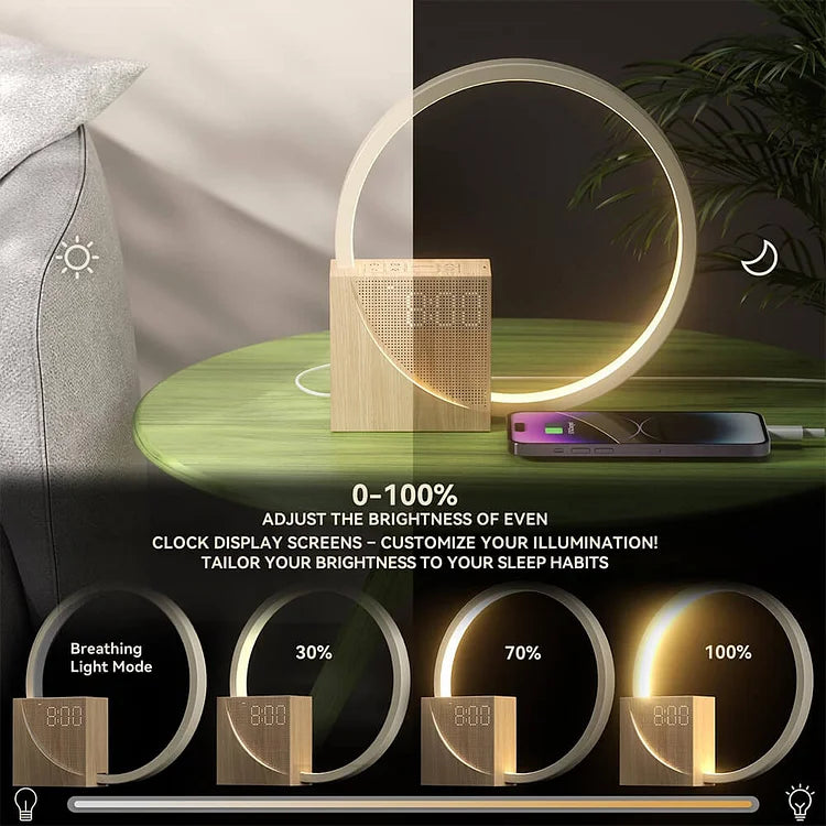 GlowTime Touch Wecker – Modernes Nachttischlicht mit Touch-Steuerung Weiß Schlafzimmer