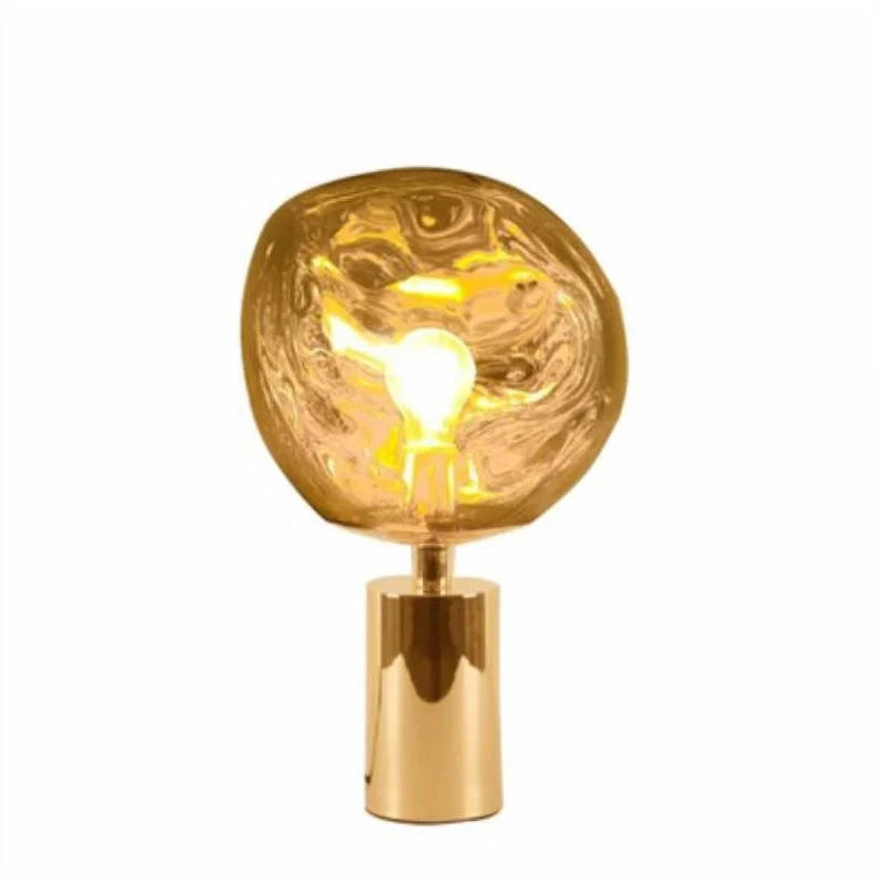 LumiDrip LED Tischlampe Modernes Design Schmelzoptik Weiß Wohnzimmer