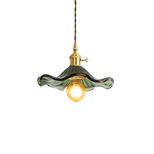 Tropical Bloom Pendelleuchte aus Glas & Messing